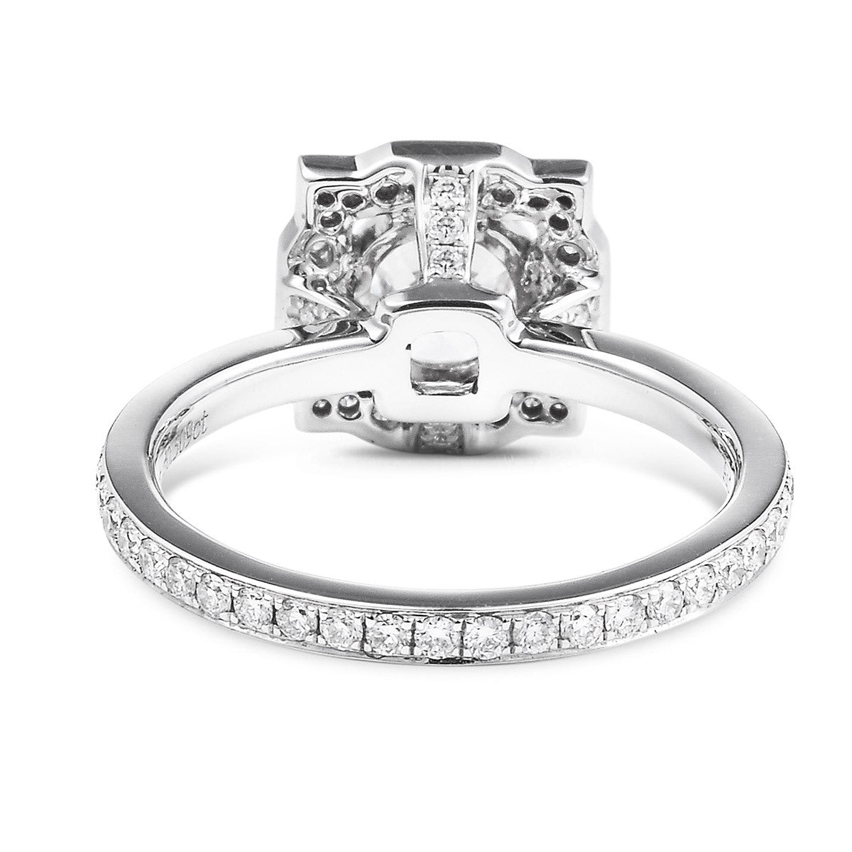Natural Diamond Halo Ring, 18K White Gold, Round Shape, 1.42 Ct. TW