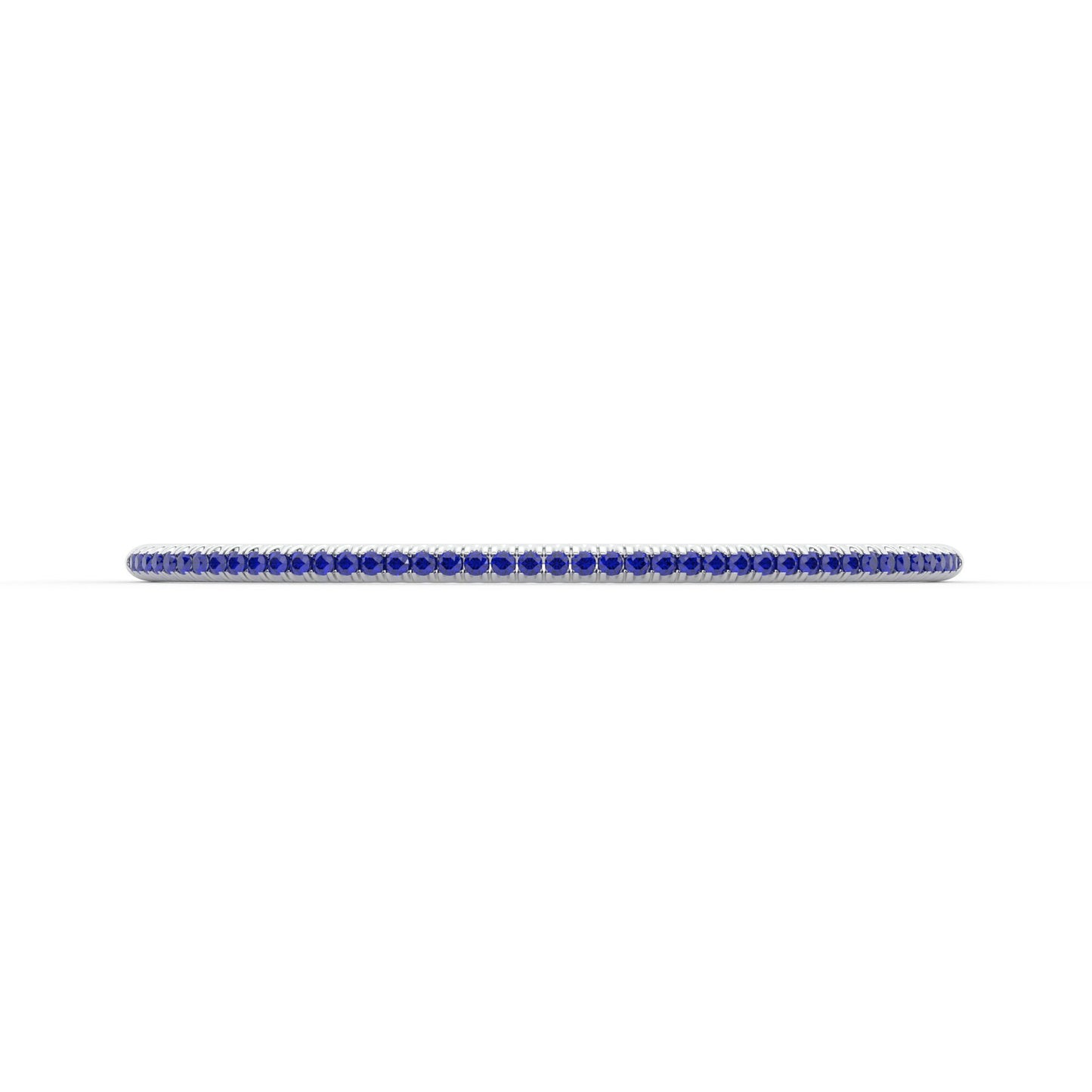 Centuria™ Bangle with Half Pavé blue sapphire, 14K white gold, 18K white gold