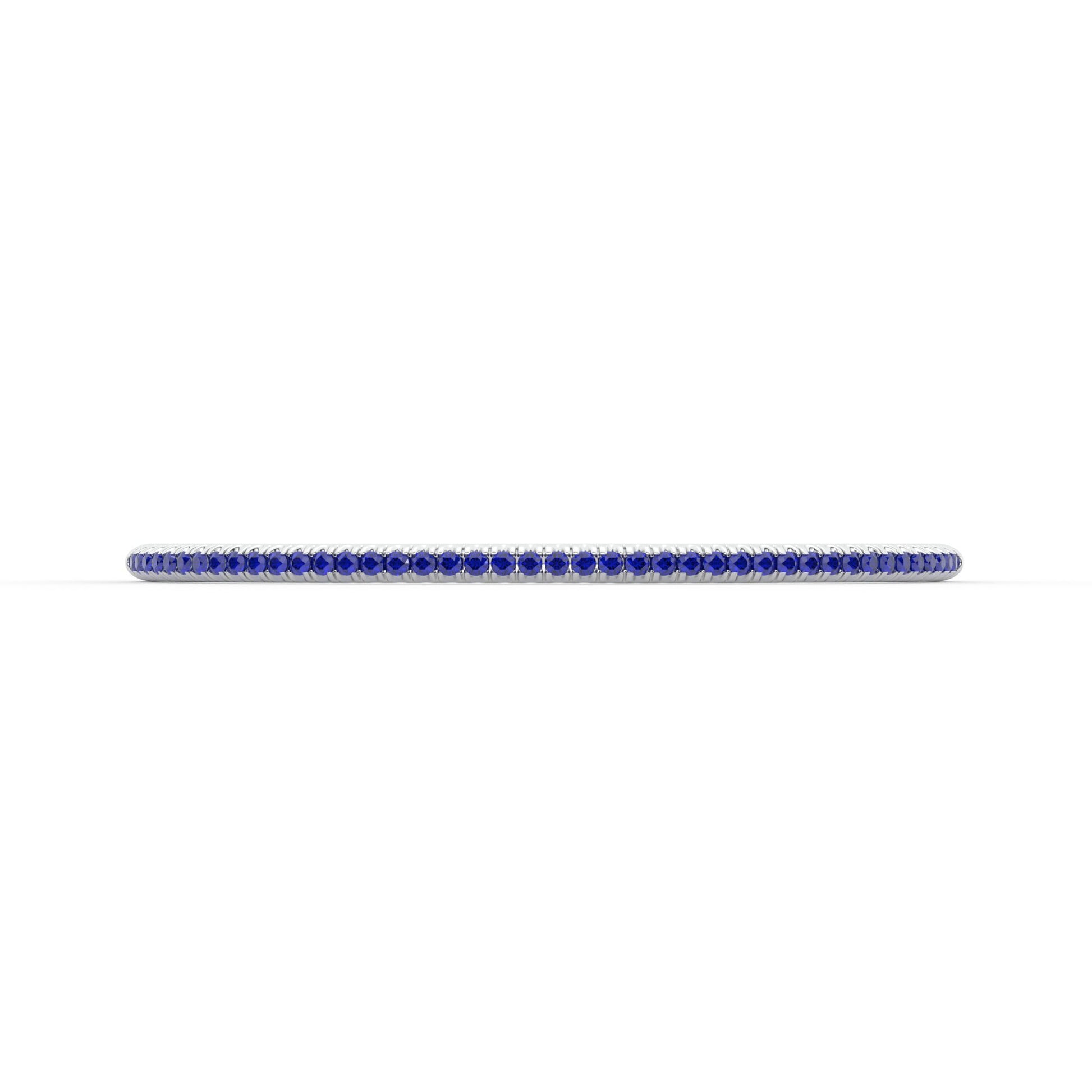 Centuria™ Bangle with Half Pavé blue sapphire, 14K white gold, 18K white gold