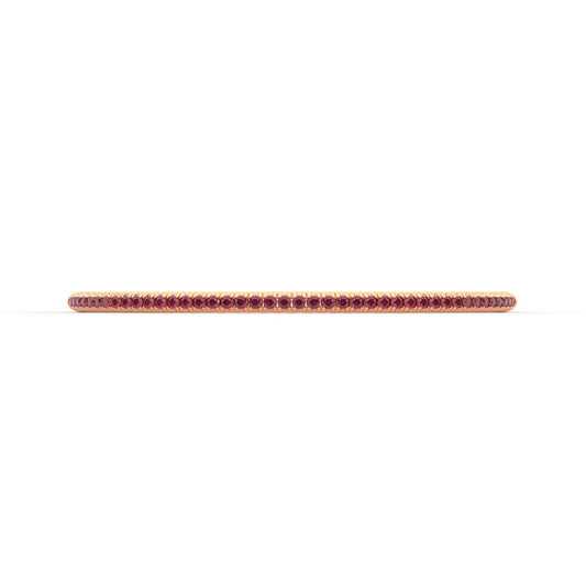 Centuria™ Bangle with Half Pavé ruby, 14K rose gold, 18K rose gold