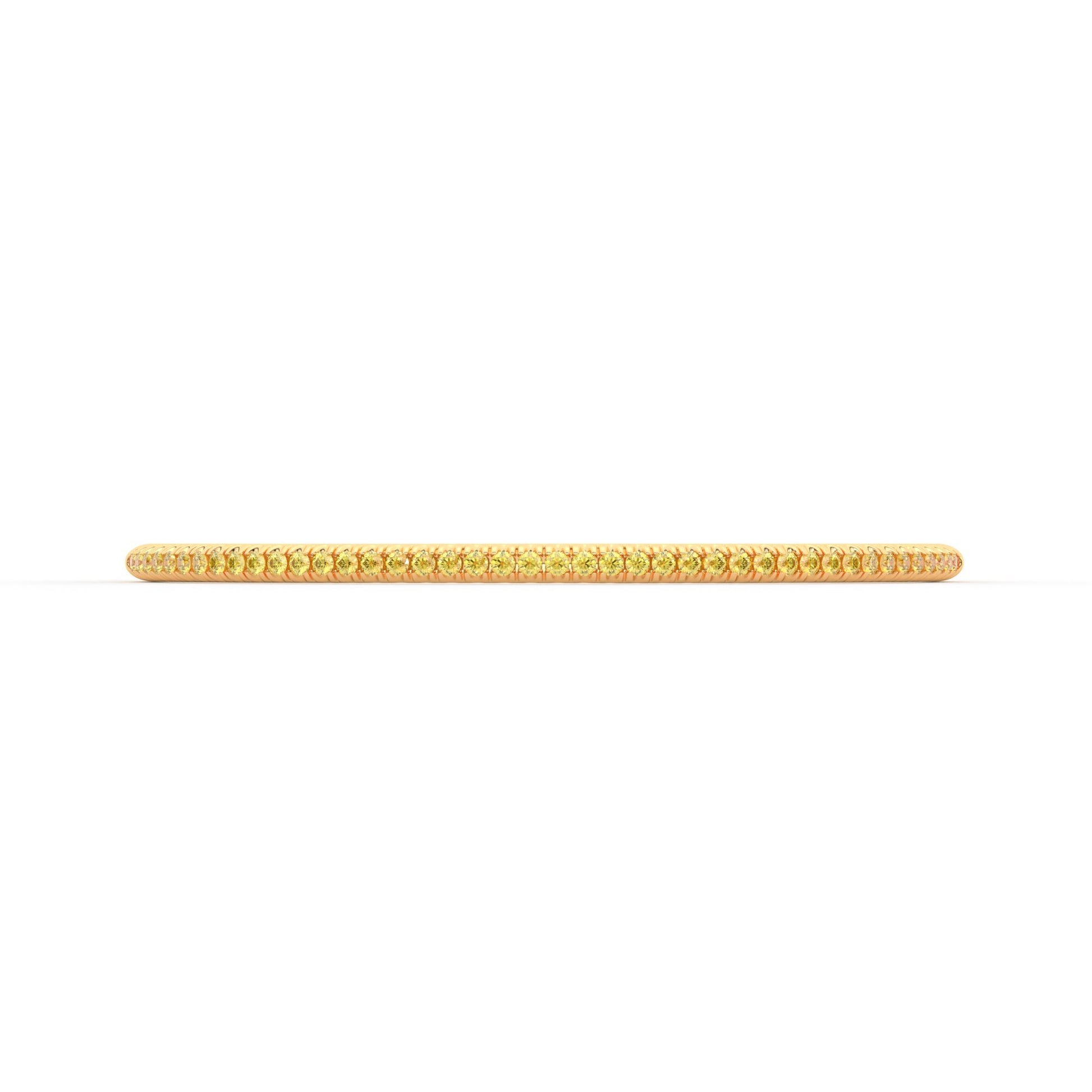 Centuria™ Bangle with Half Pavé yellow diamonds, 14K yellow gold, 18K yellow gold