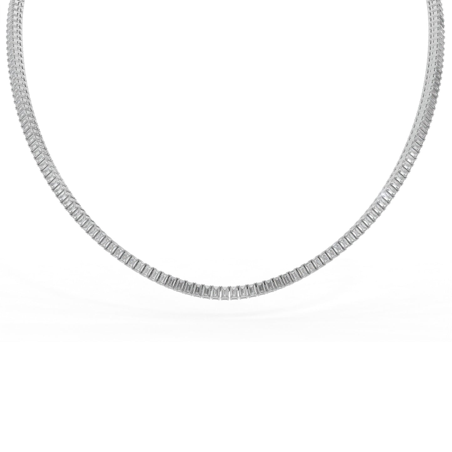 14K white gold, 18K white gold