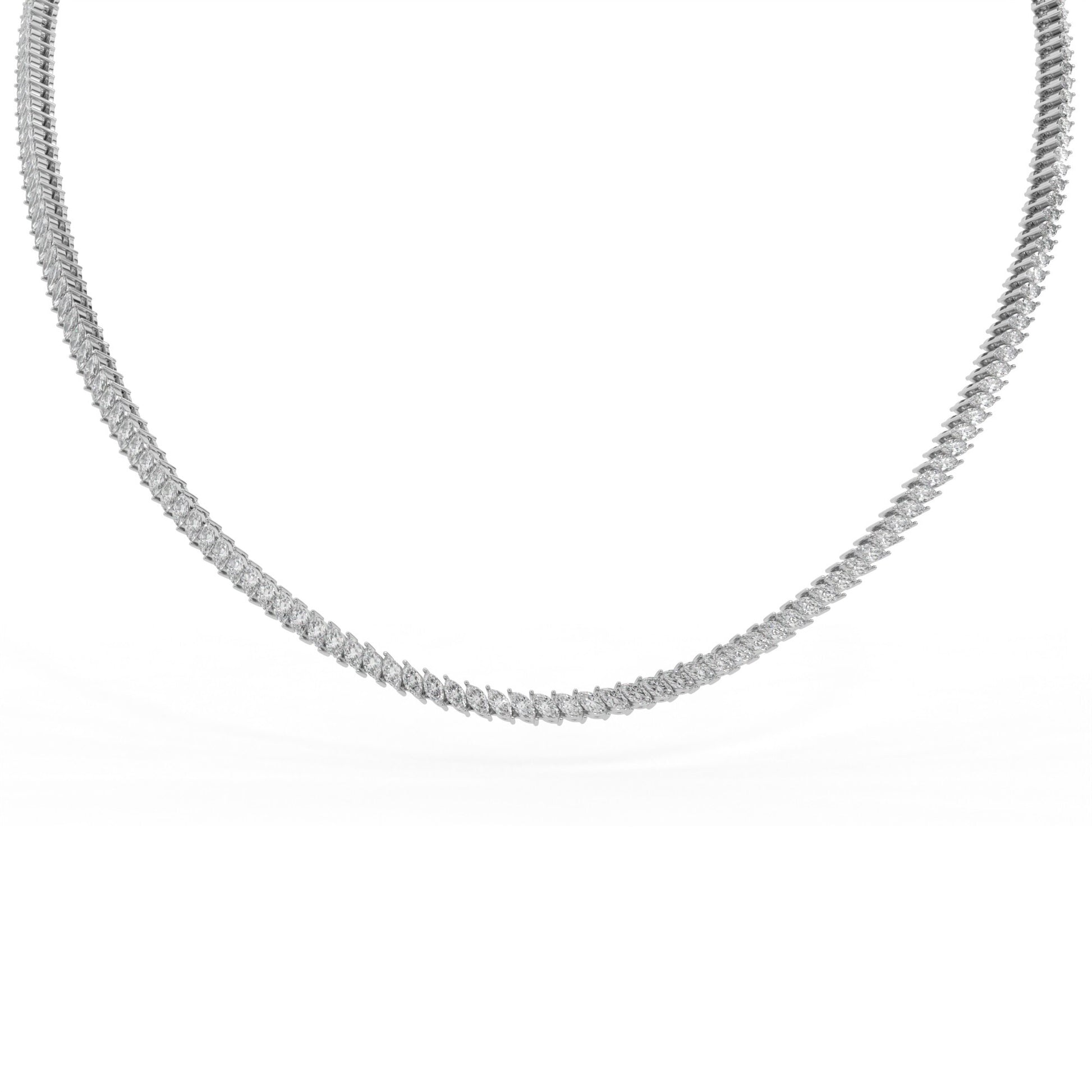 14K white gold, 18K white gold