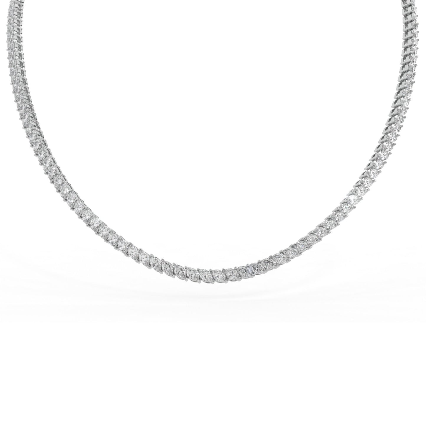 14K white gold, 18K white gold