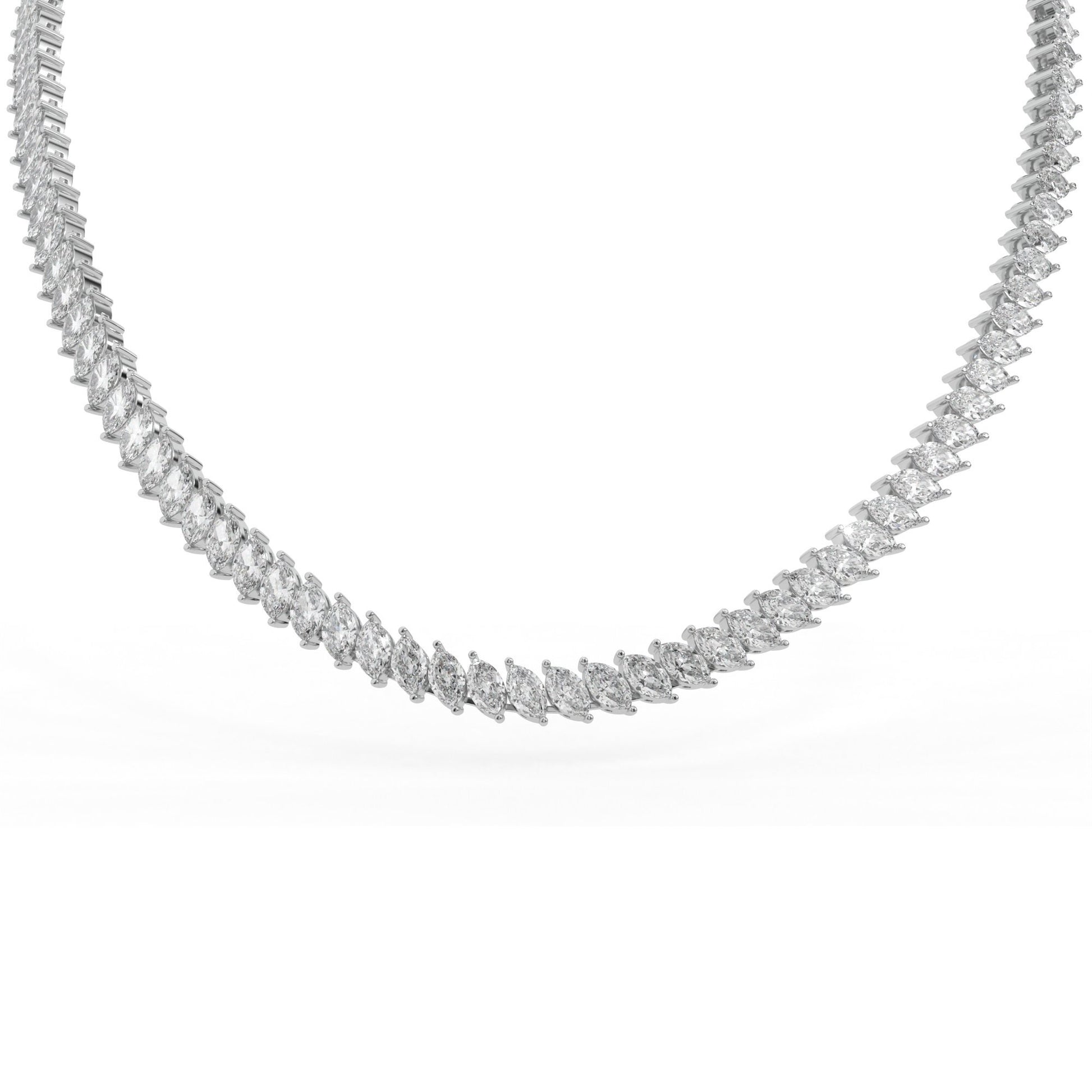 14K white gold, 18K white gold