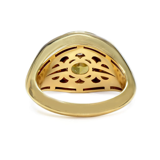 Fancy Deep Brownish Orangy Yellow Diamond Ring, 7.23 Ct. TW, Oval shape, GIA Certified