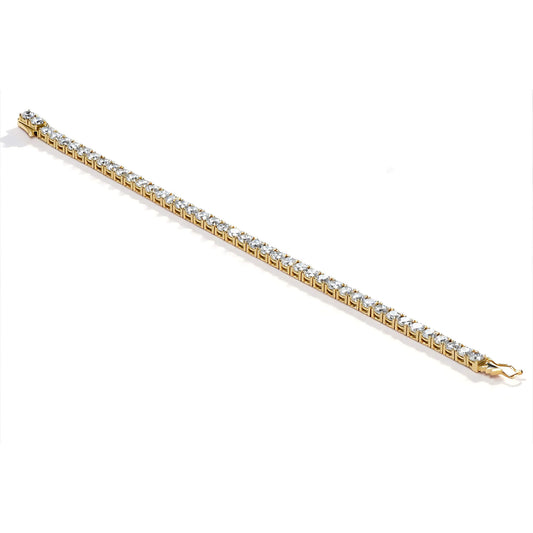 Natural 13.22 Ct. TW Round-Cut Diamond Tennis Bracelet