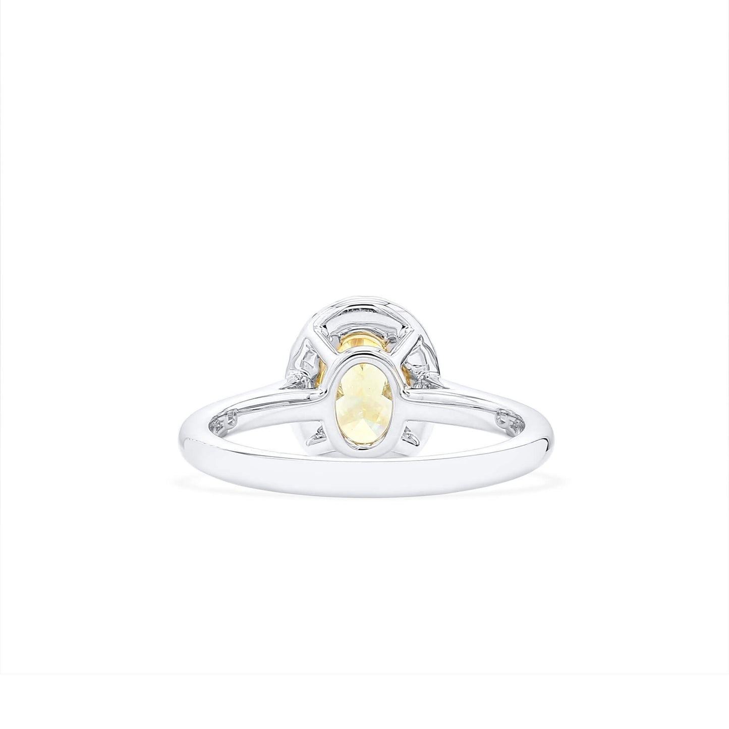 Fancy Yellow Diamond Ring, 1.56 Ct. (1.70 Ct. TW), Oval Shape, 2151850400