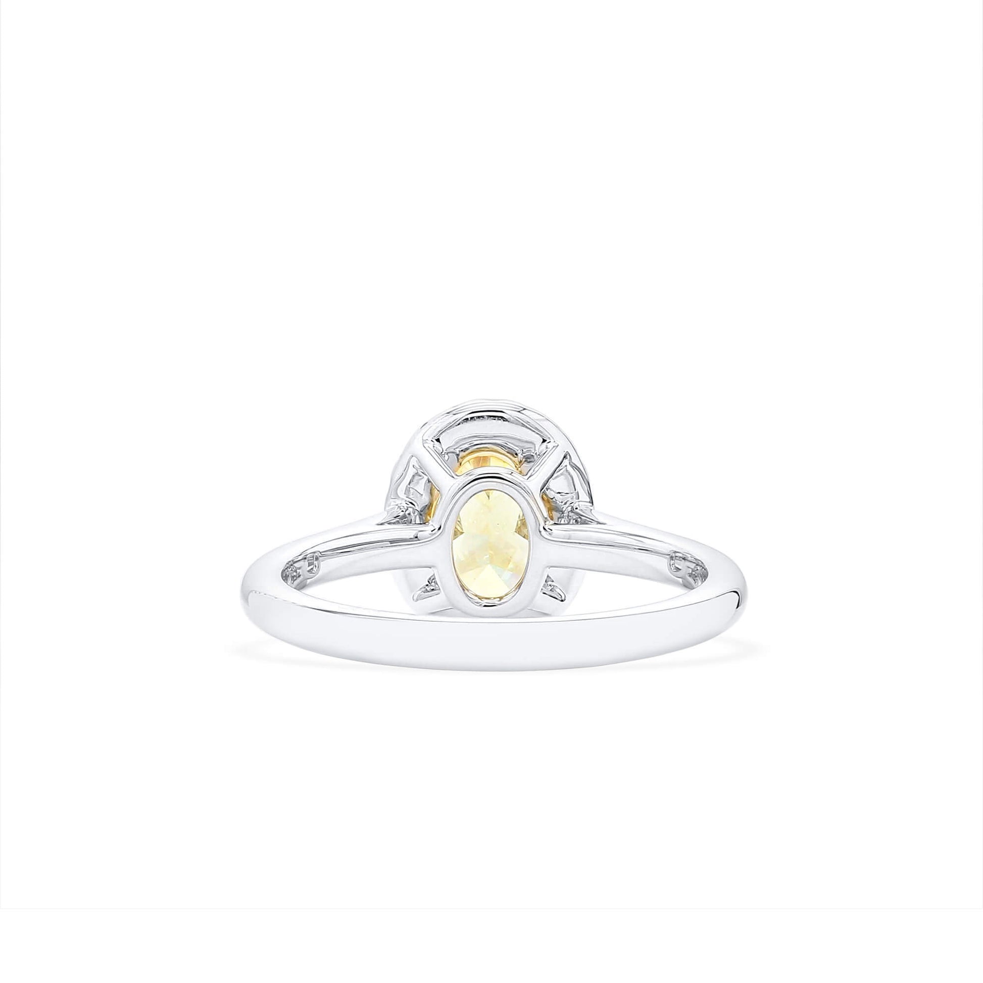 Fancy Yellow Diamond Ring, 1.56 Ct. (1.70 Ct. TW), Oval Shape, 2151850400
