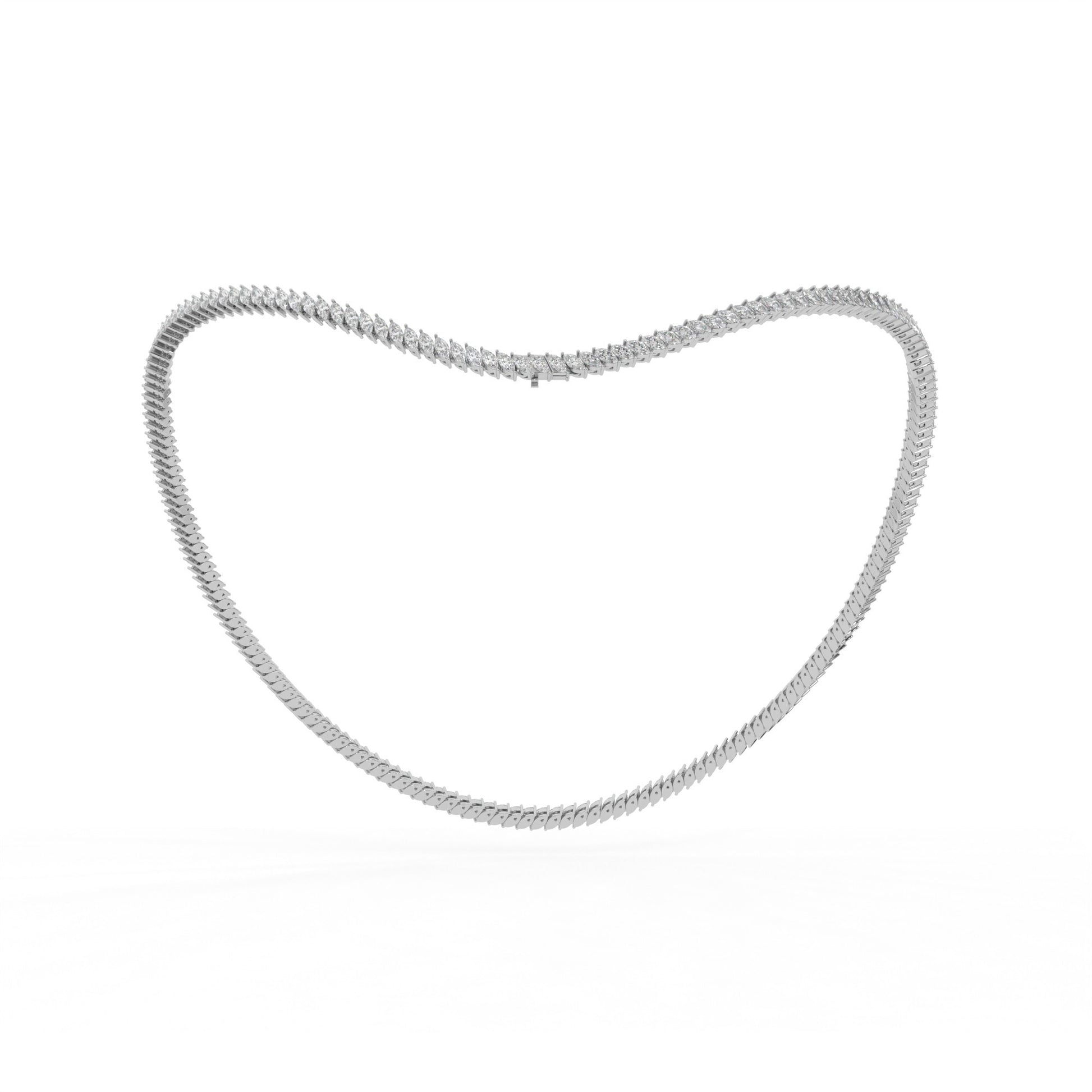 14K white gold, 18K white gold