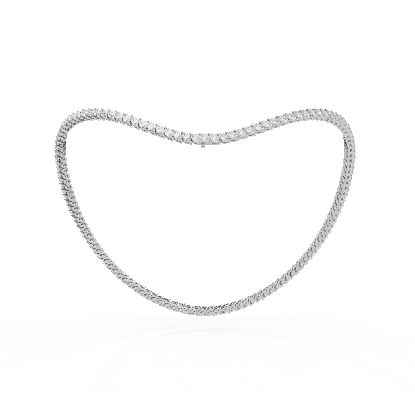 14K white gold, 18K white gold