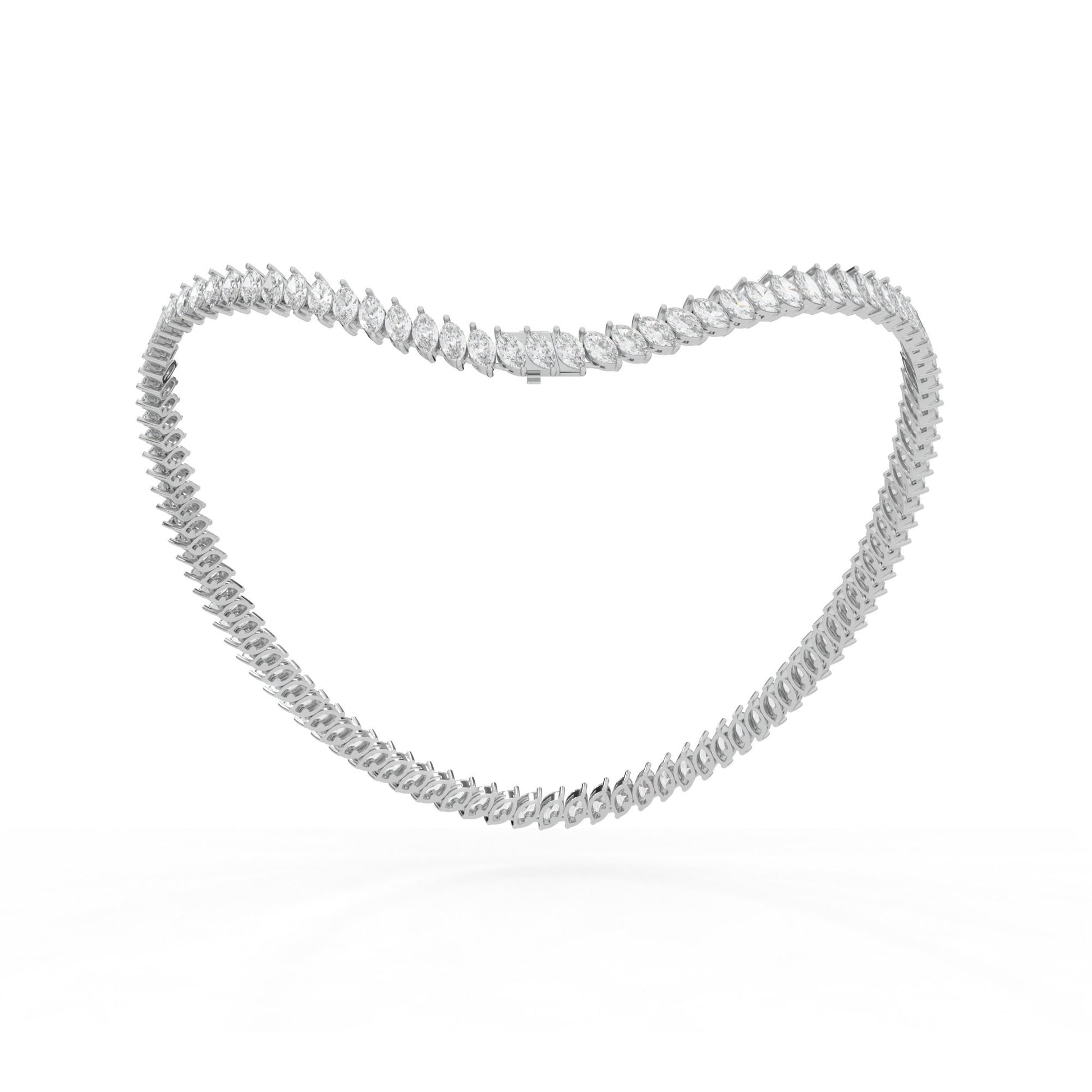 14K white gold, 18K white gold