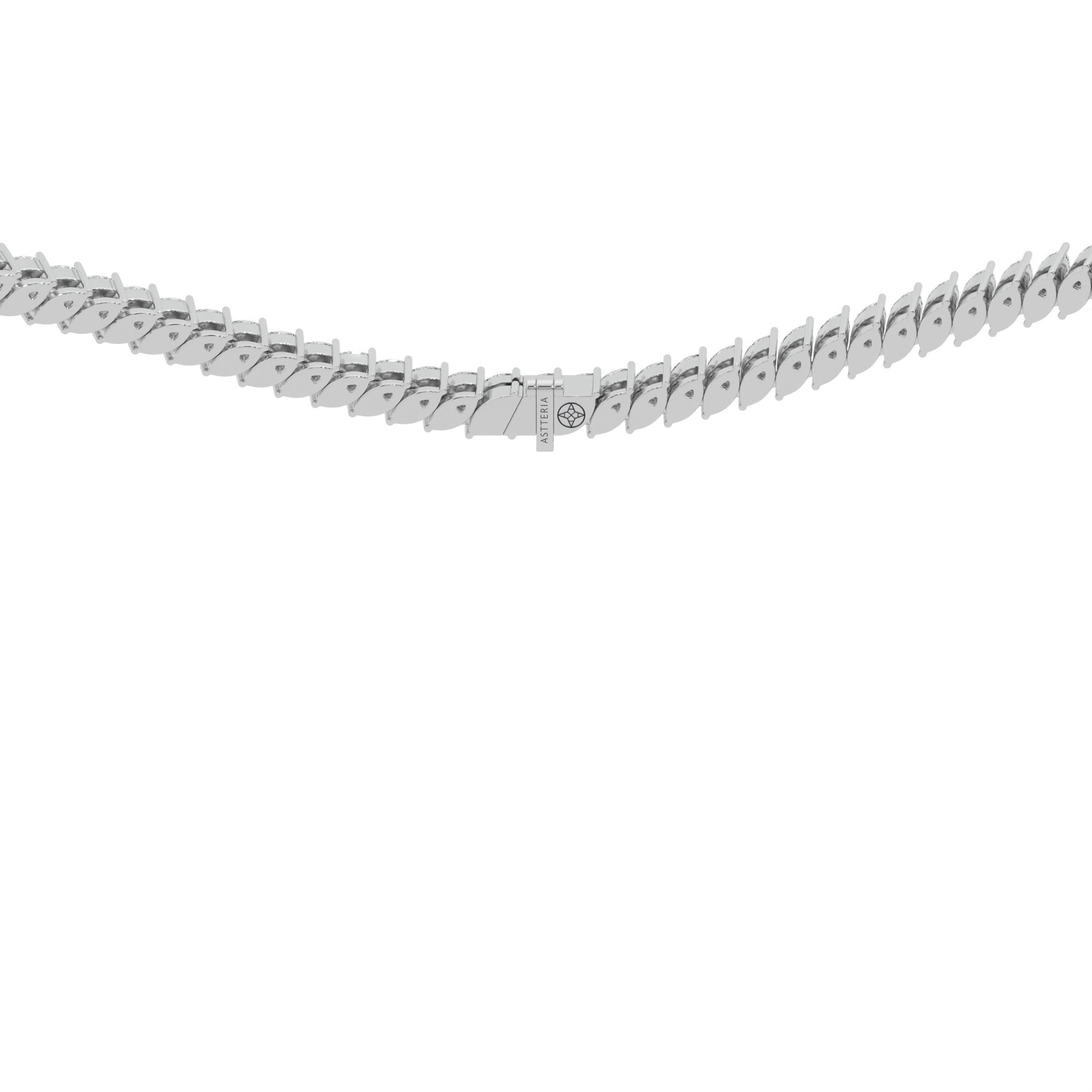 14K white gold, 18K white gold