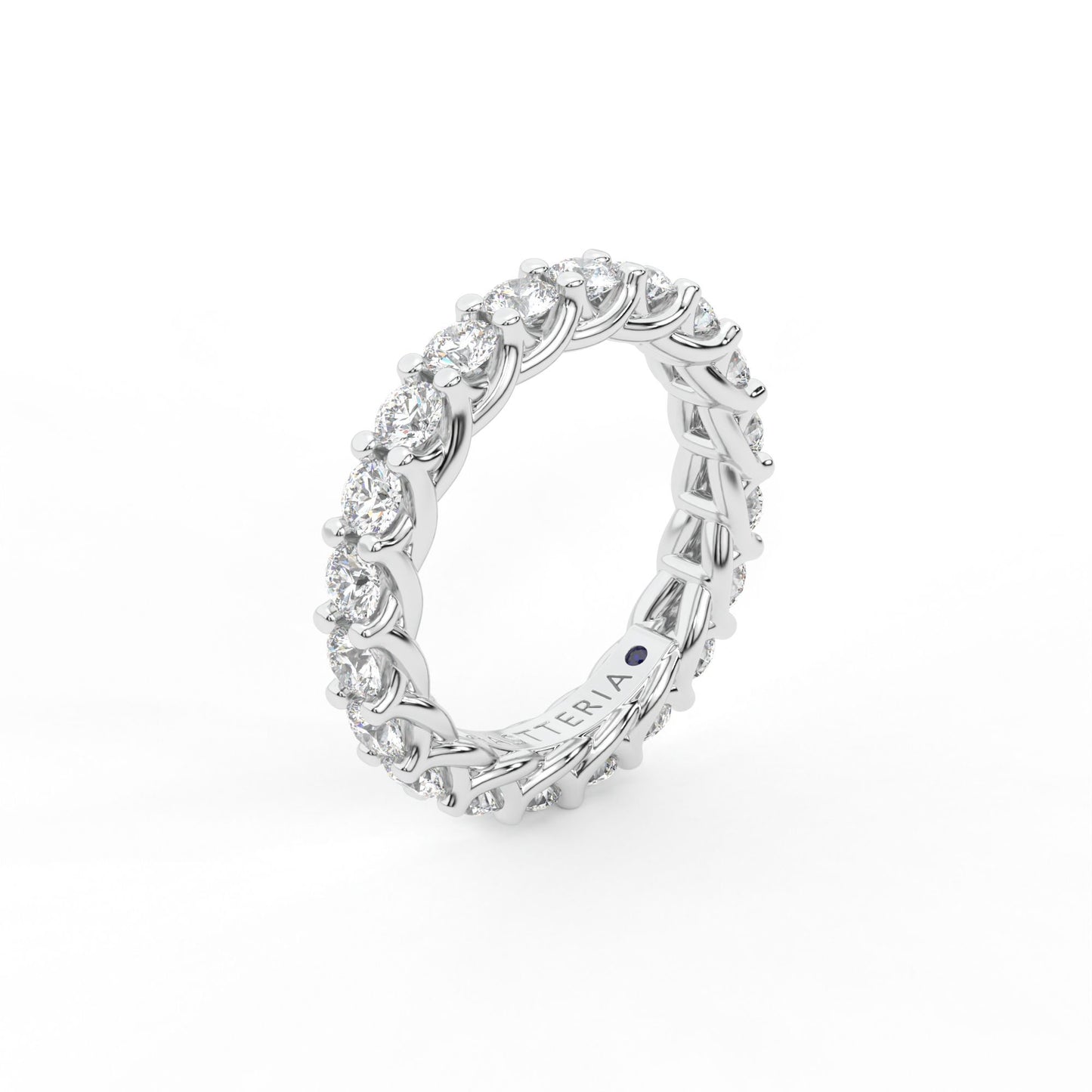 14K white gold, 18K white gold
