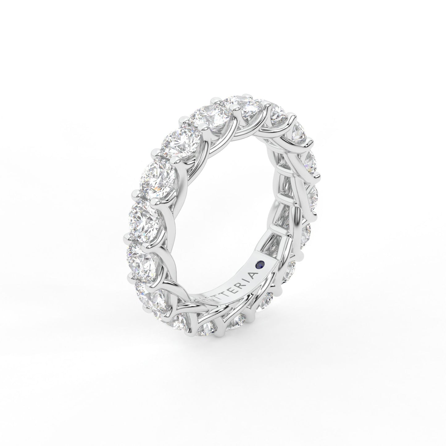 14K white gold, 18K white gold