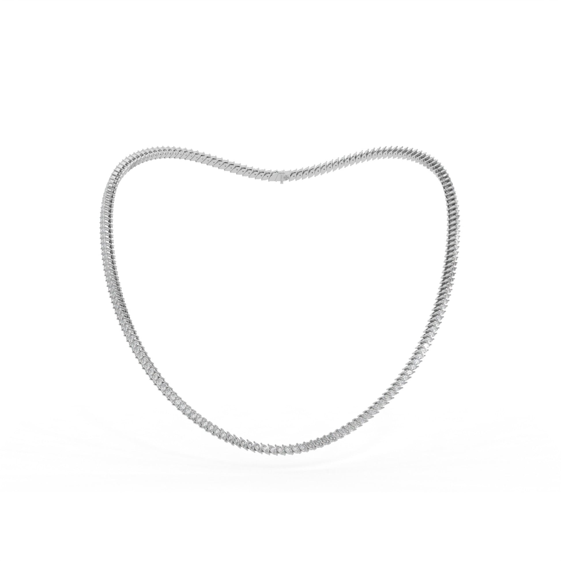 14K white gold, 18K white gold