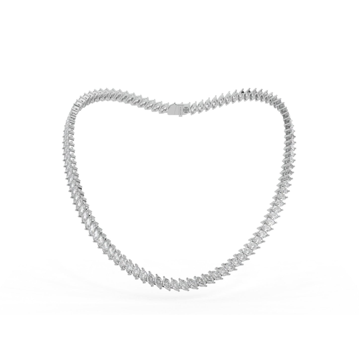 14K white gold, 18K white gold