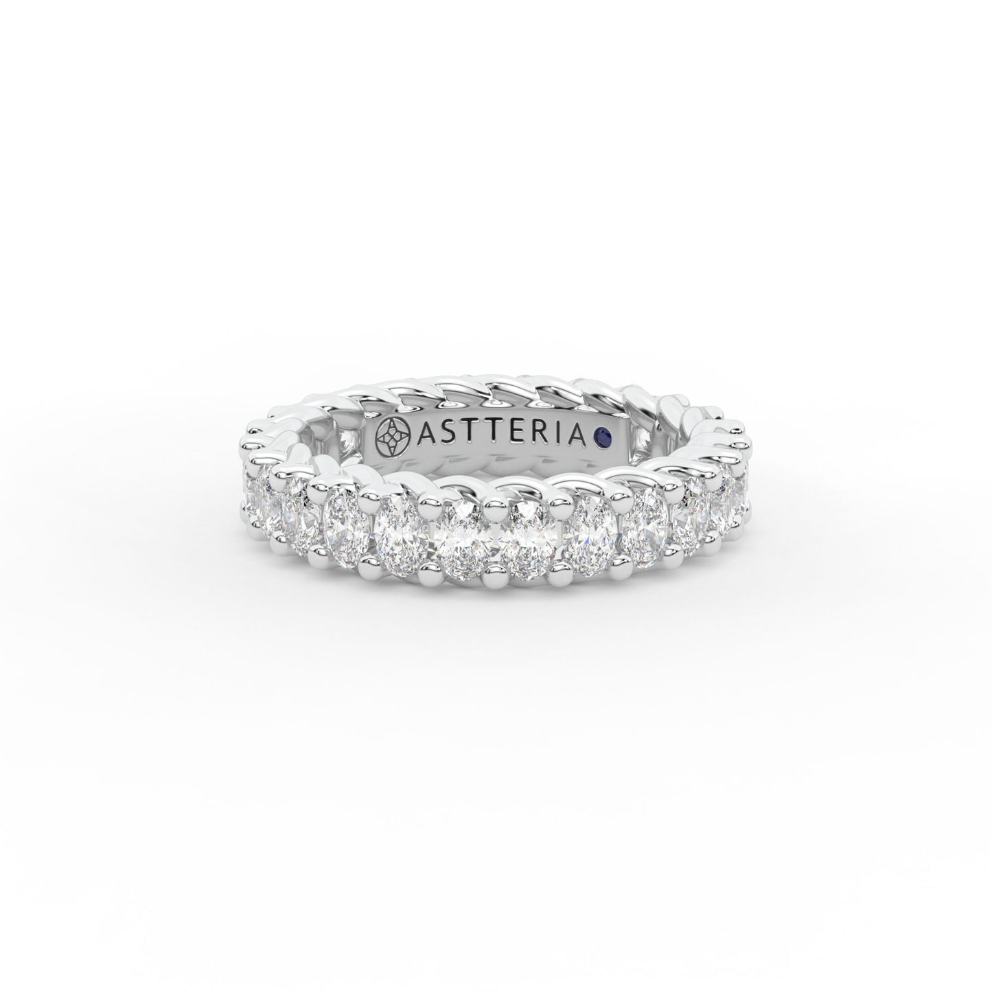 14K white gold, 18K white gold