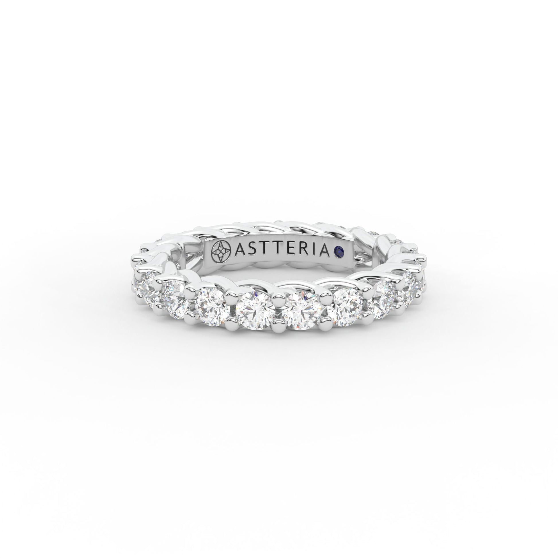 14K white gold, 18K white gold