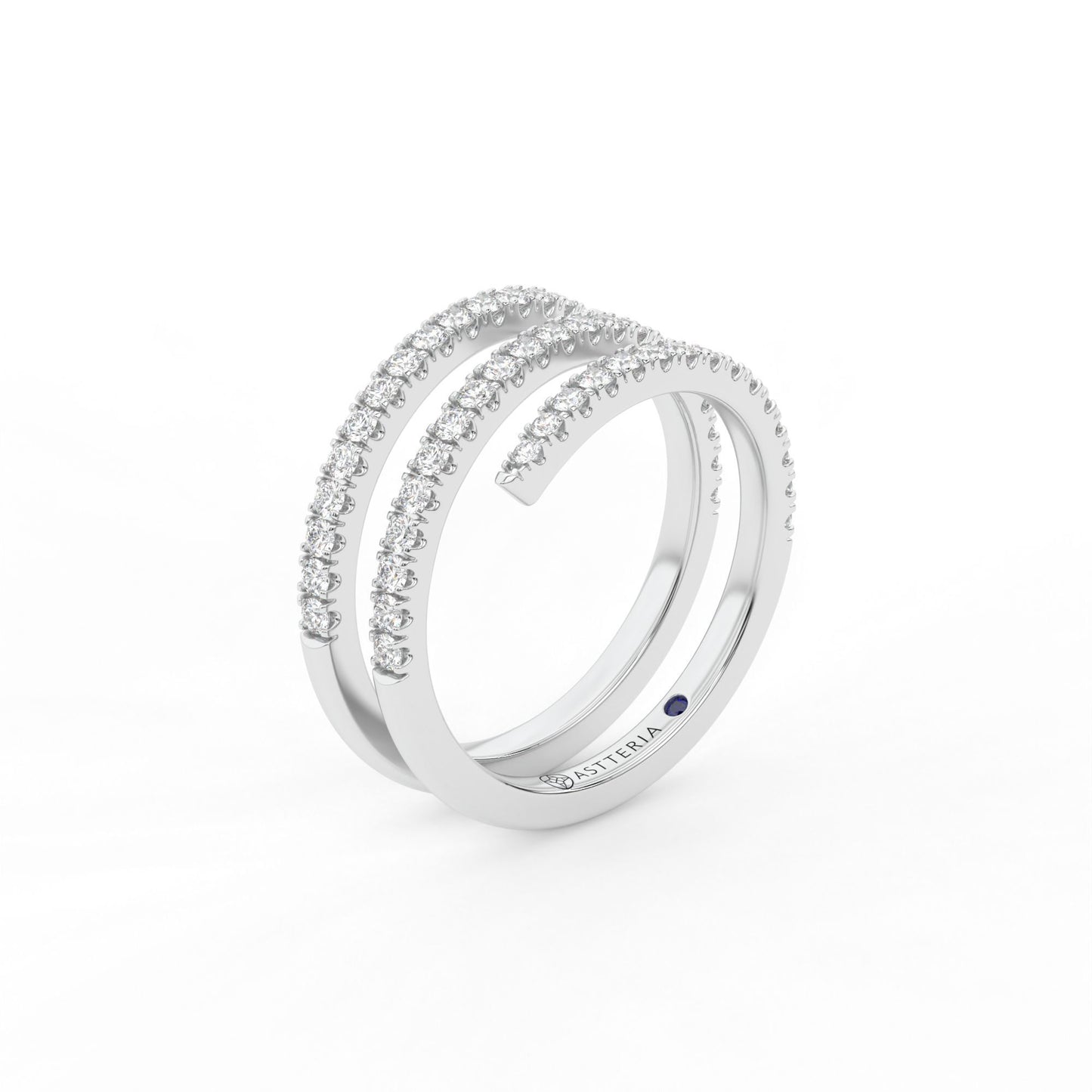 14K white gold, 18K white gold