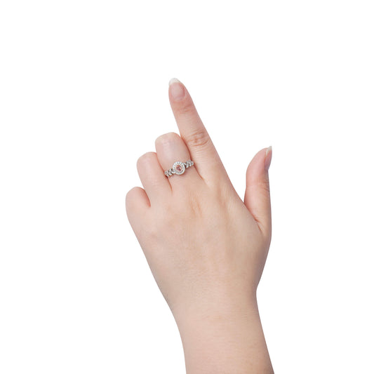 中彩 带棕橙色 粉钻戒指，总重0.38 克拉，椭圆形，GIA认证