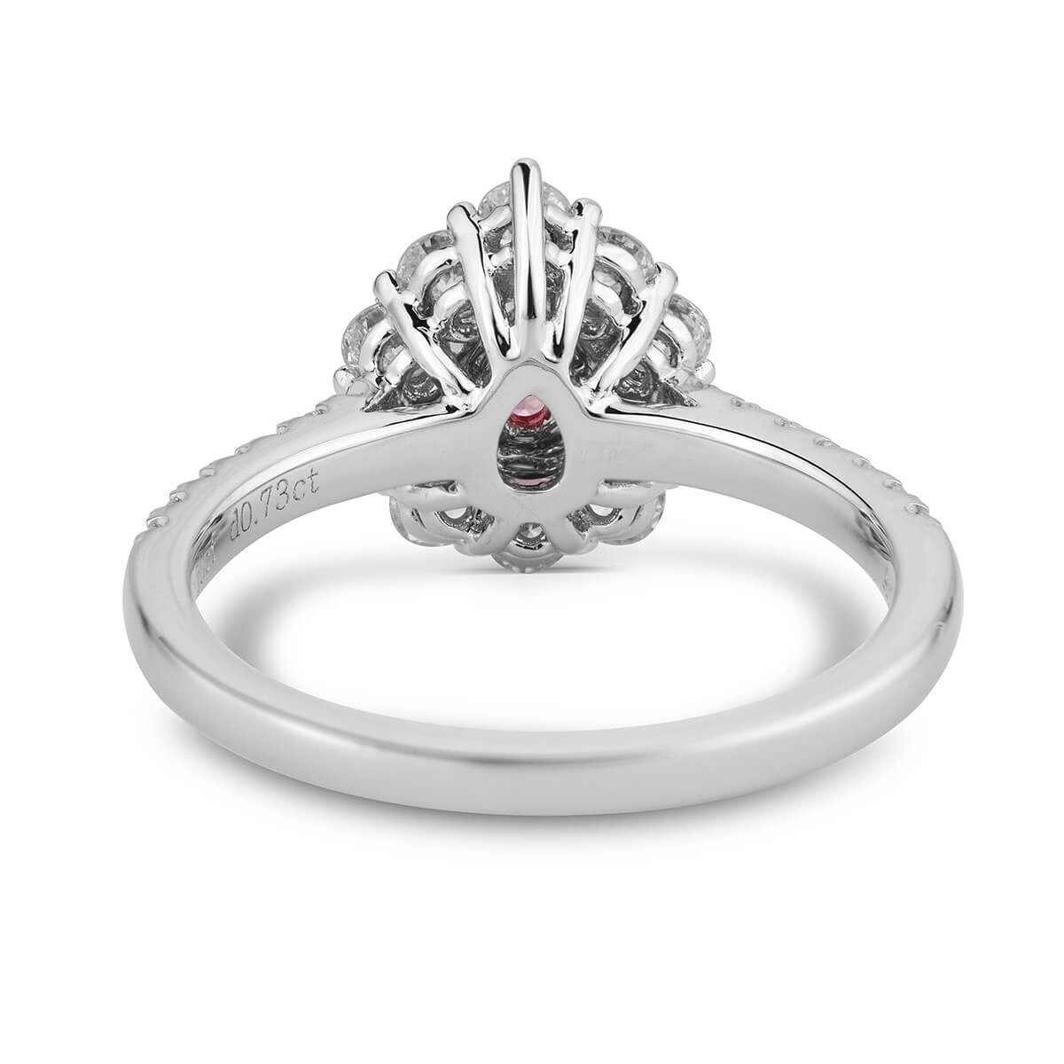 Fancy Pink Diamond Ring, 0.93 Ct. TW, Pear shape, GIA Certified