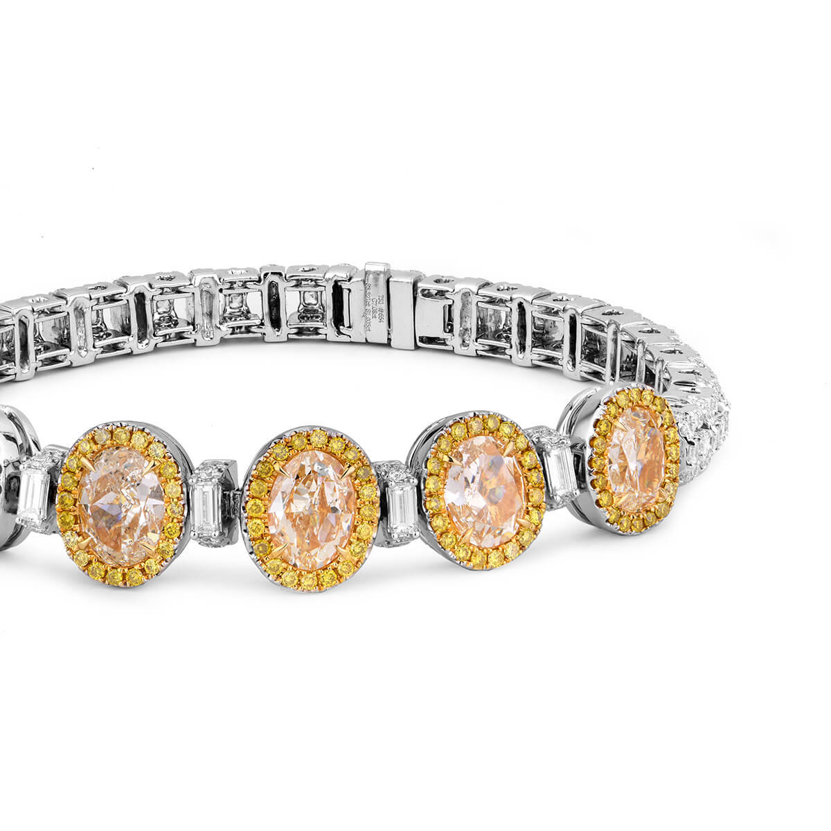 Fancy Yellow Diamond Bracelet, 11.40 Ct. TW, Oval shape, EG_Lab Certified