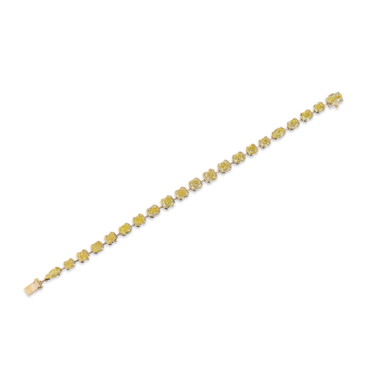 Natural Fancy Yellow Diamond Bracelet, 18K Yellow Gold, 13.60 Ct. TW
