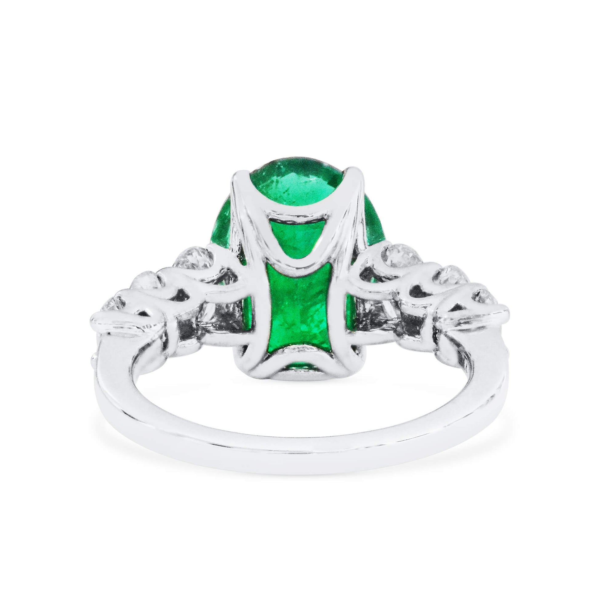 Green Colombian Emerald And Diamond Ring, 4.41 Ct. (5.56 Ct. TW), GRS2021-118012