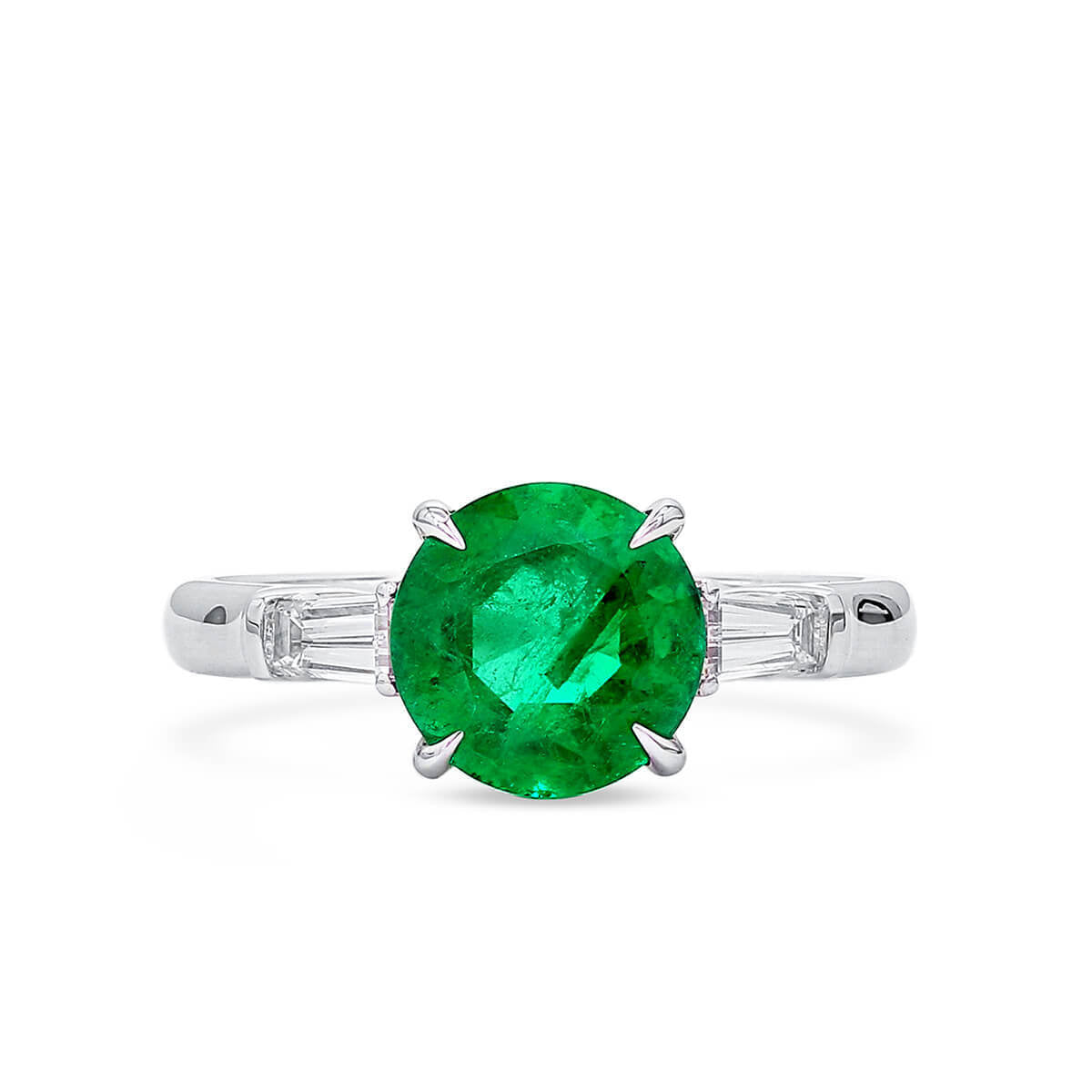 Green Emerald And Diamond Ring, 2.05 Ct. (2.38 Ct. TW), GRS2020-098739