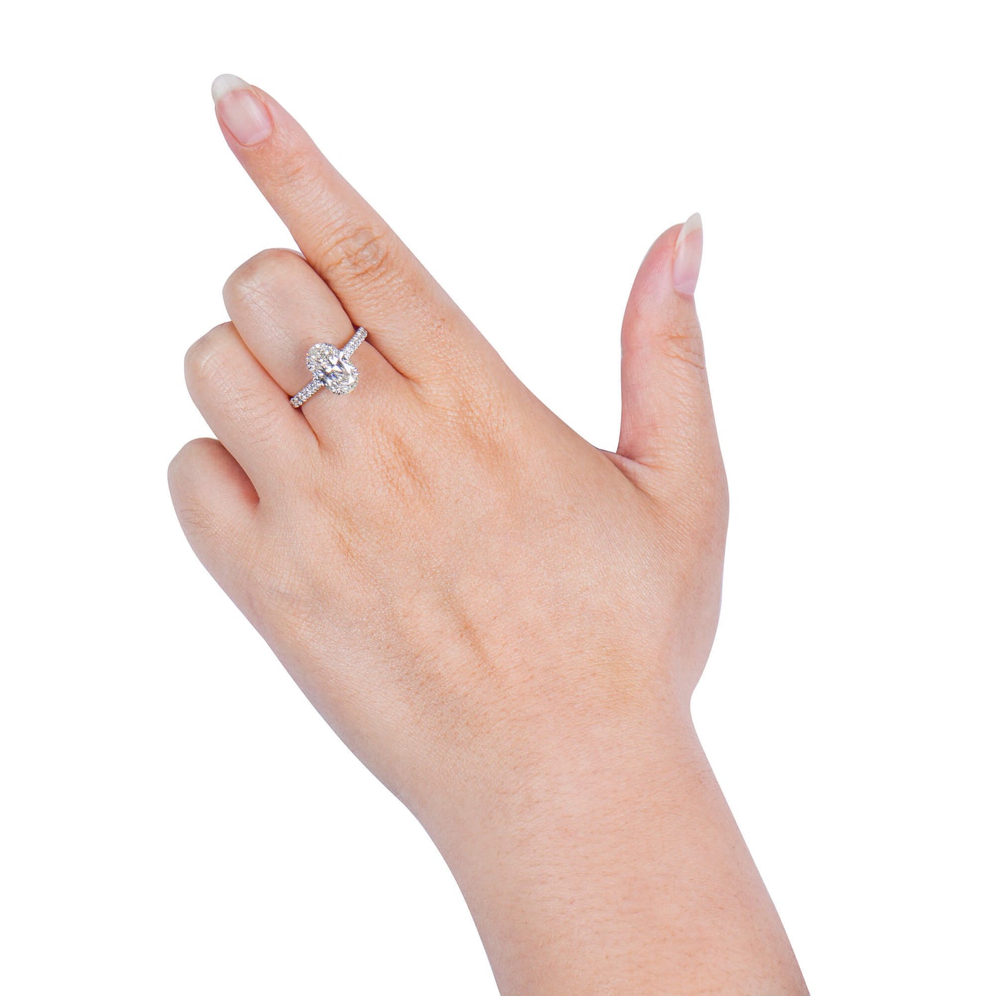 白钻戒指，总重2.52克拉，椭圆形，GIA认证