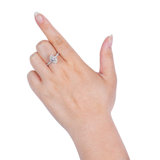 白钻戒指，总重2.52克拉，椭圆形，GIA认证