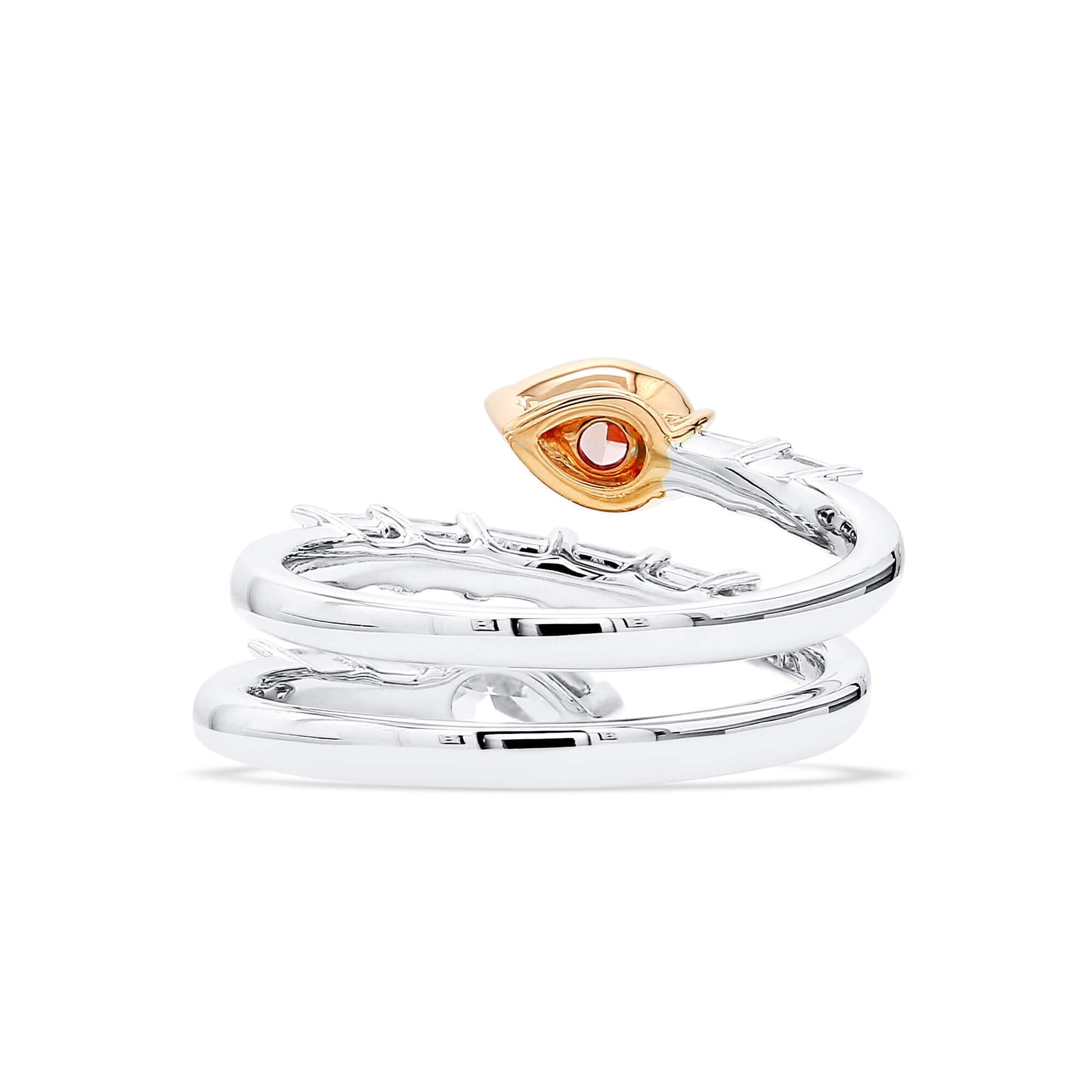 Natural Light Pink Diamond Ring, 18K White & Rose Gold, Pear Shape, 1.42 Ct. TW