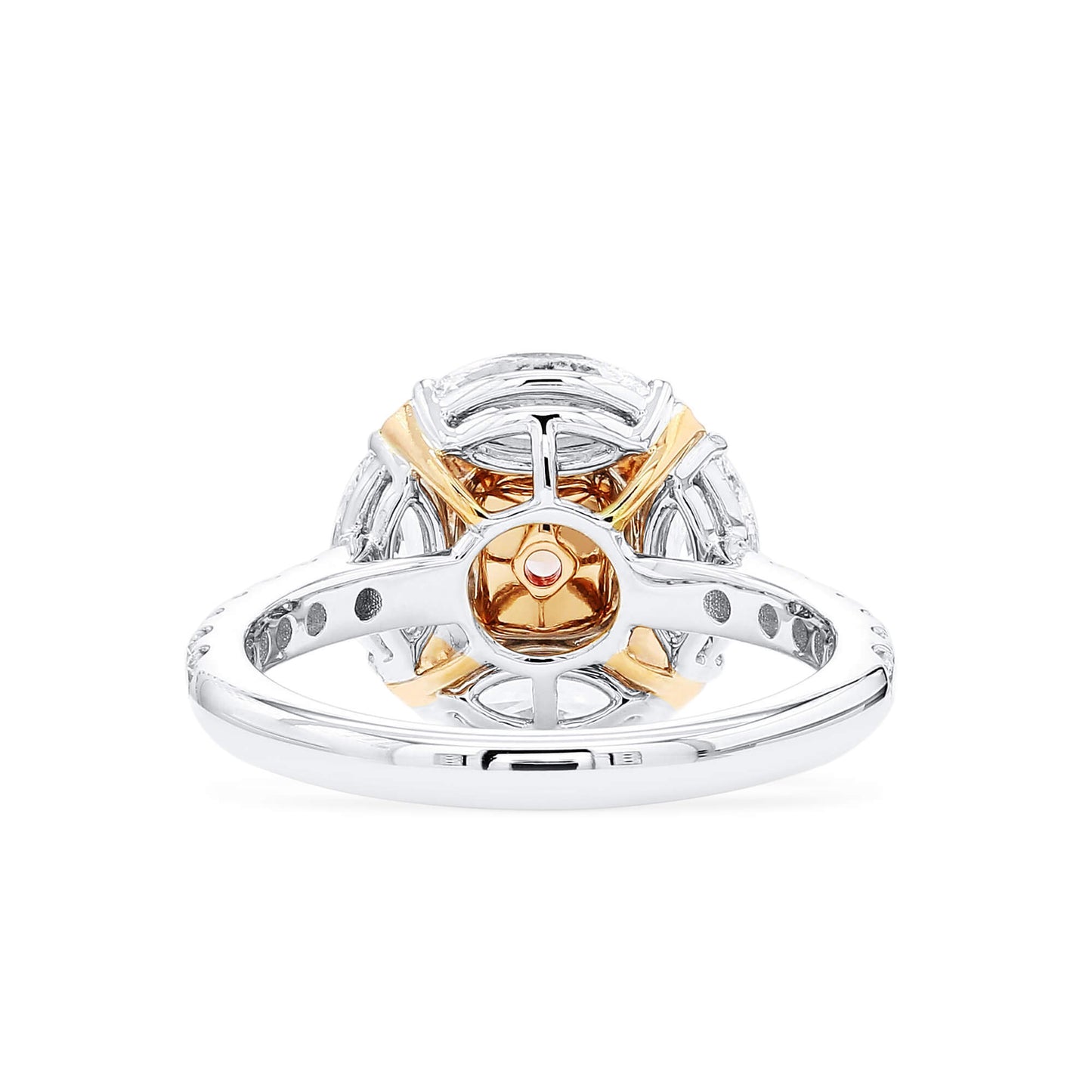 Natural Light Pink Diamond Ring, 18K White & Rose Gold, Cushion Shape, 2.38 Ct. TW