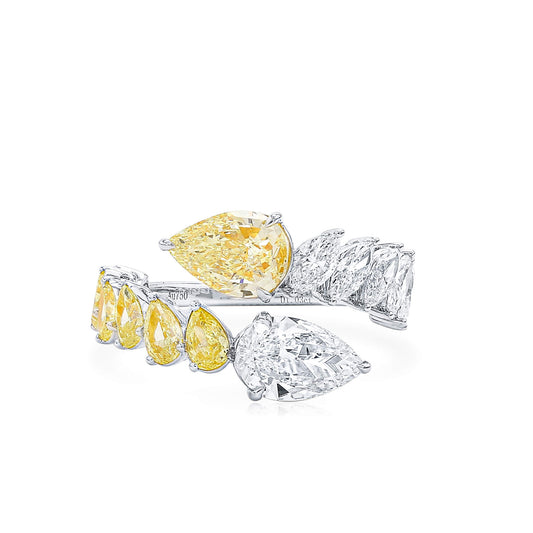 多色 钻石戒指，总重4.59克拉，混合形状，GIA认证