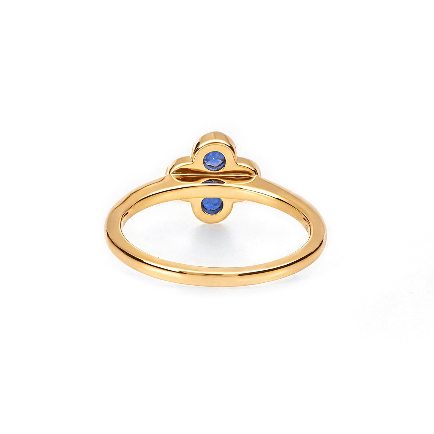 Natural 0.42 Ct. TW Sapphire Clover Ring in Yellow Gold, 14K Yellow Gold, 18K Yellow Gold