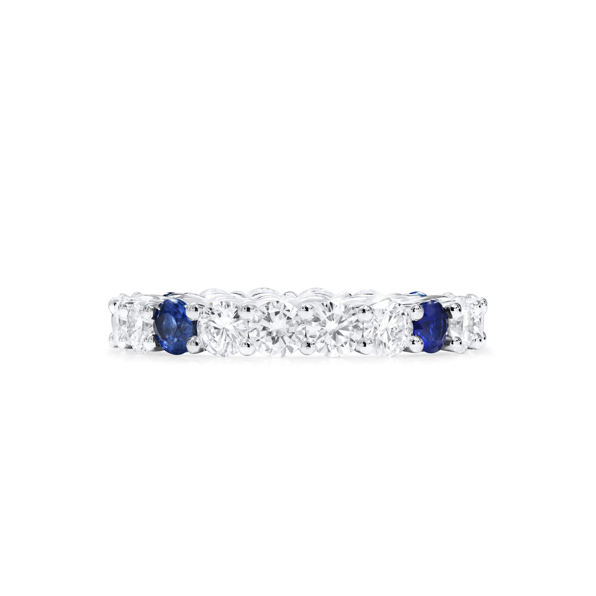 Natural Diamond & Sapphire Ring, 2.56 Ct. (3.33 Ct. TW), J50824307IL, 18K White Gold