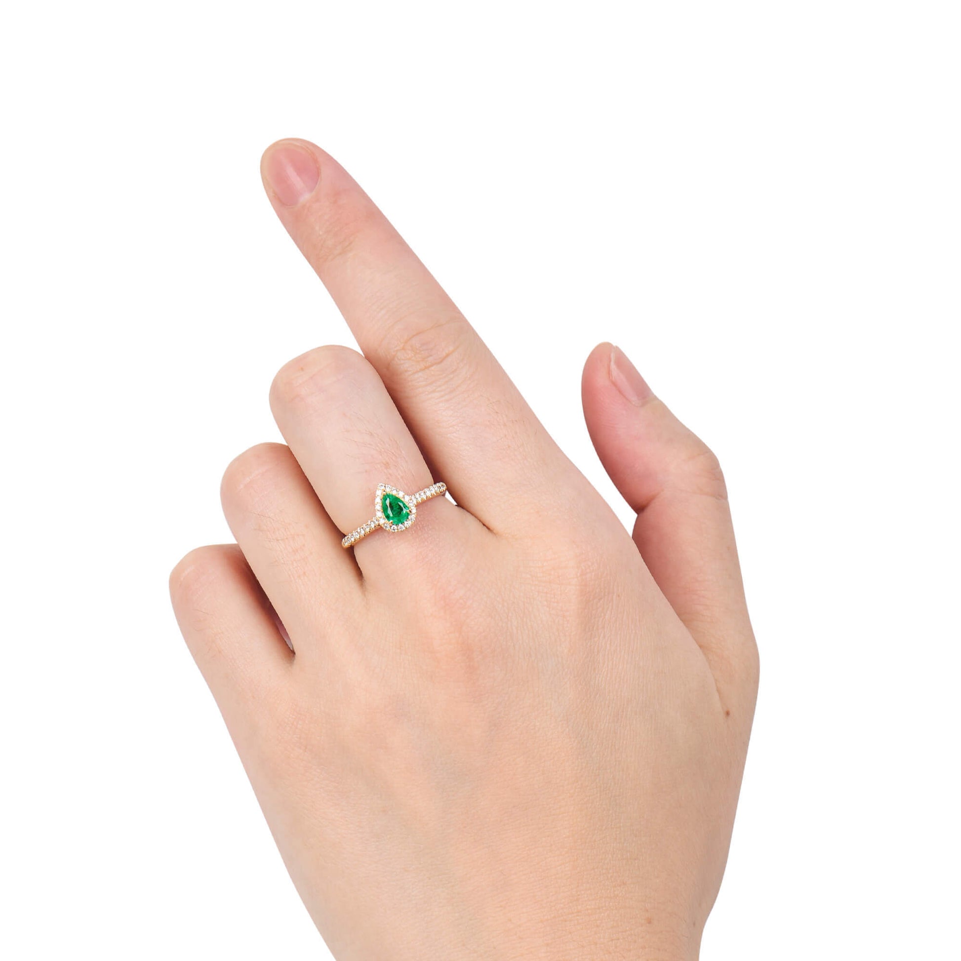 Natural Green Emerald Ring, 0.63 Ct. TW