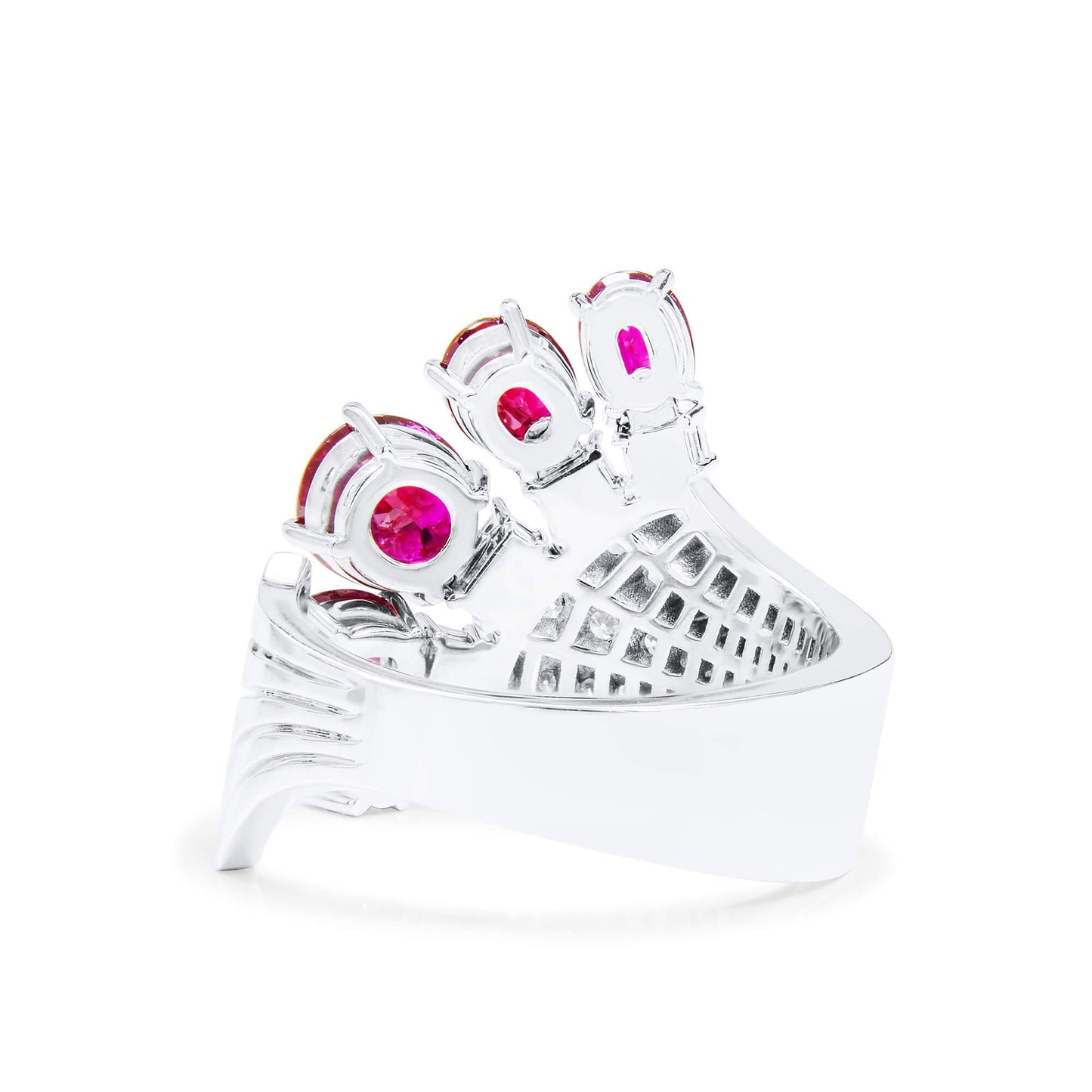 天然 缅甸 鸽血红 红宝石戒指，2.84克拉（总重3.55克拉），GRS2021-082079，无烧