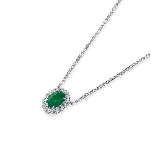 天然 艳绿色 祖母绿吊坠，0.62克拉（总重0.74克拉），G2112110234 