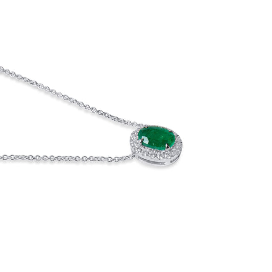 天然 艳绿色 祖母绿吊坠，0.62克拉（总重0.74克拉），G2112110234 