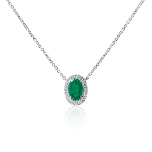 天然 艳绿色 祖母绿吊坠，0.62克拉（总重0.74克拉），G2112110234 