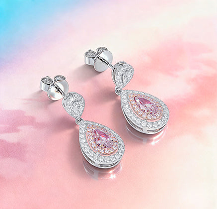 Pink Diamond Earrings