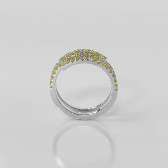 14K white gold, 18K white gold