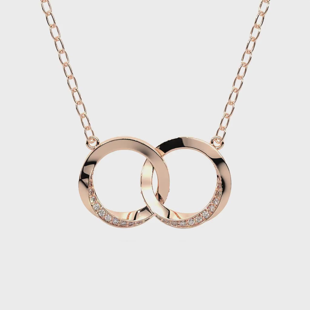 Majestic diamond pendant in rose gold, 14K rose gold, 18K rose gold