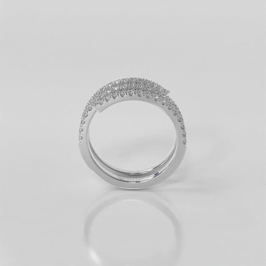 14K white gold, 18K white gold