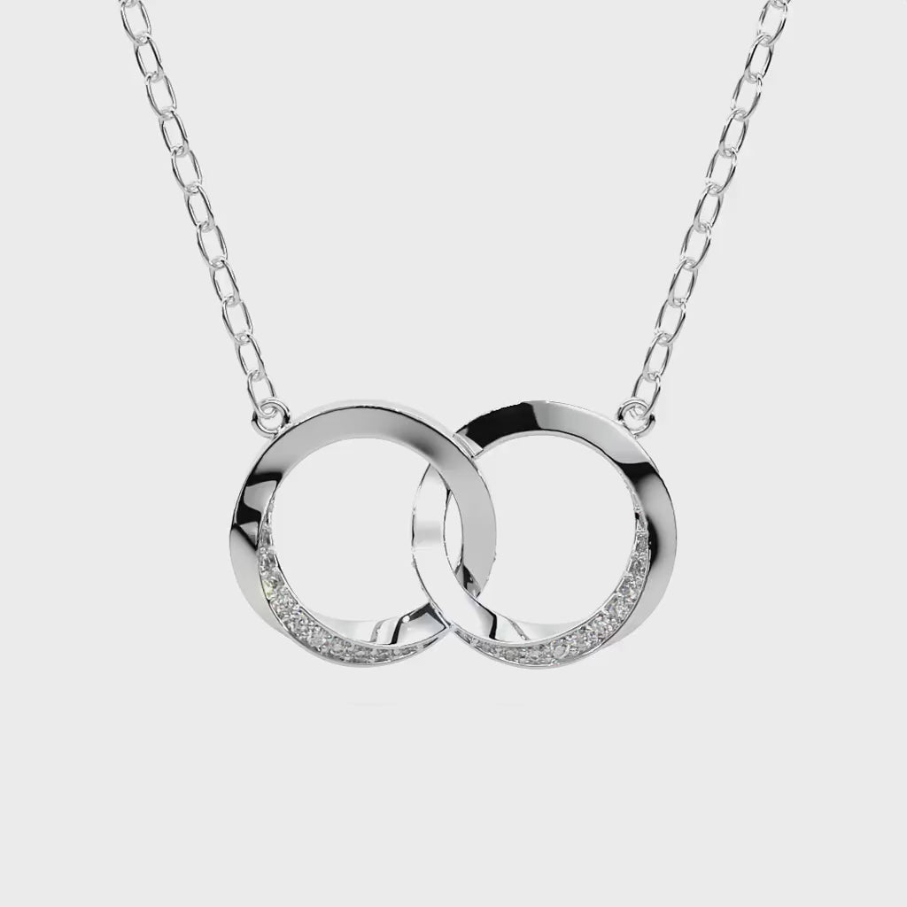 Majestic diamond pendant in white gold, 14K white gold, 18K white gold