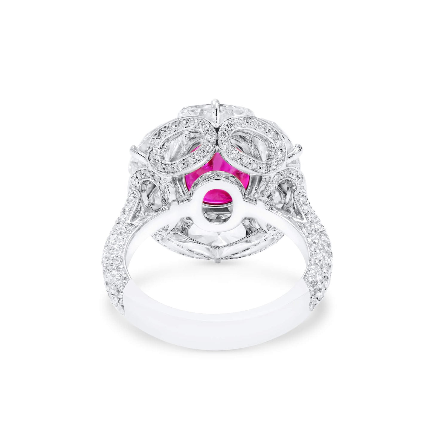 Red Burmese Ruby Ring, 4.02 Ct. (9.54 Ct. TW), Unheated, GRS2024-038485