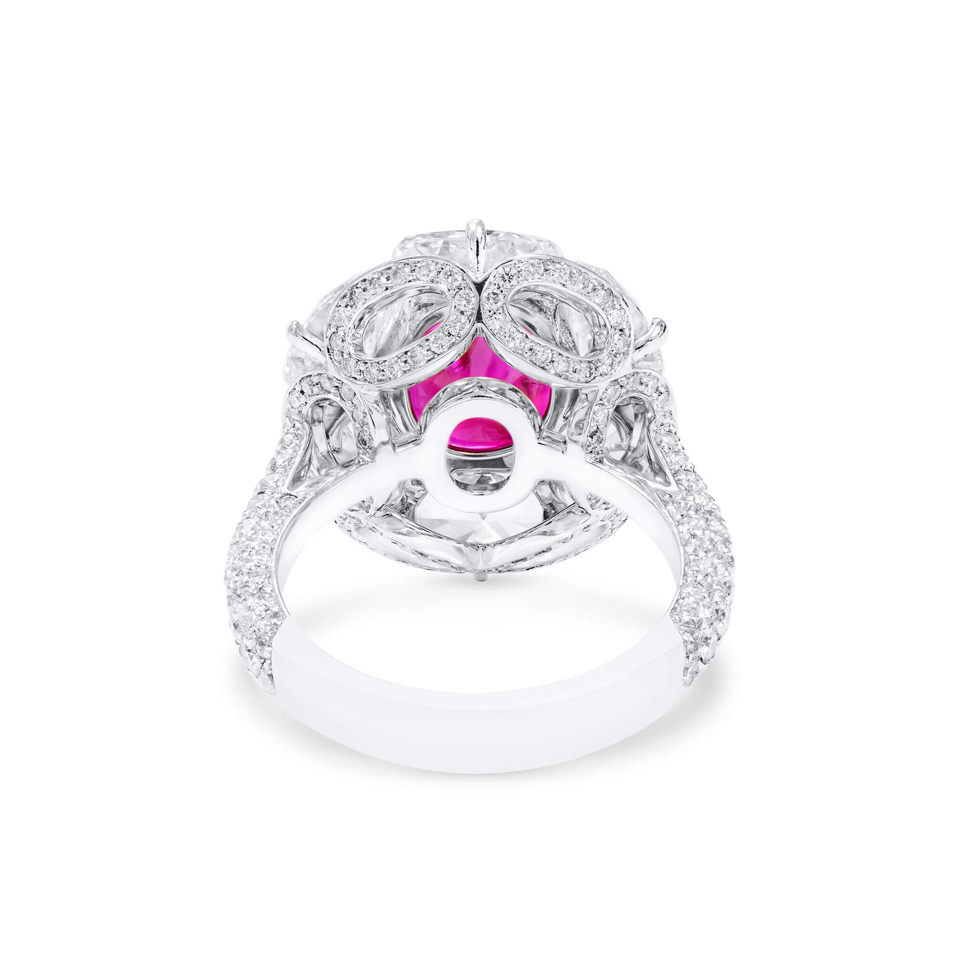 Red Burmese Ruby Ring, 4.02 Ct. (9.54 Ct. TW), Unheated, GRS2024-038485