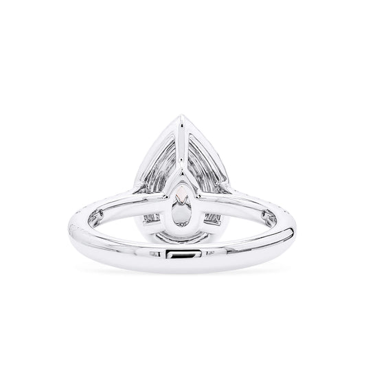 微浅粉 钻石戒指，总重1.23 克拉，水滴形，GIA 认证